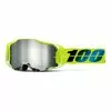 100 Percent Maschera 100% Armega Giallo Fluo Con Lente A Specchio Argento -Vendite Biciclette MTB 100 50005 00013 001