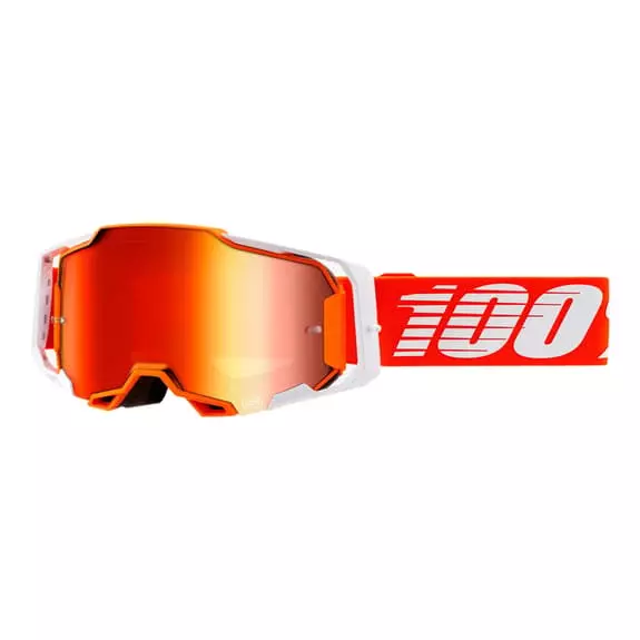 100 Percent Maschera 100% Armega Rosso Aranciato Con Lente A Specchio Rosso 4 100 Percent Maschera 100% Armega Rosso Aranciato Con Lente A Specchio Rosso - immagine 2