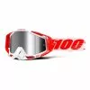 100 Percent Maschera 100% Racecraft Plus Bianco Rosso Lente A Specchio Grigio -Vendite Biciclette MTB 100 R10050120 219