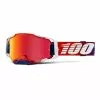 100 Percent Maschera 100% Armega Bianco Rosso Con Lente Rosso -Vendite Biciclette MTB 100 l50721 451 01 001