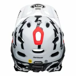 Casco Bell Super DH Spherical Bianco Nero Rosso -Vendite Biciclette MTB bl 7138417 c 003