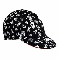 Cappellino Cinelli Mike Giant Icons Nero Bianco