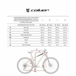 Bicicletta MTB Coluer Poison SL 2.1 Rosso Nero -Vendite Biciclette MTB coluer poison 1 1
