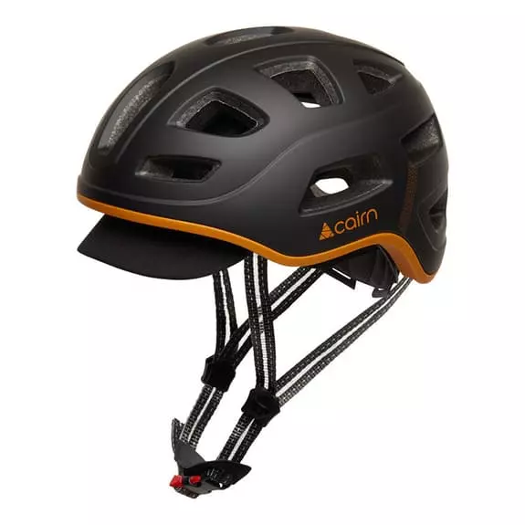 Casco Cairn Bike Quartz LED USB Nero Arancione 3 Casco Cairn Bike Quartz LED USB Nero Arancione