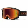 Maschera Smith Fuel V2 Nero Arancione Con Lente A Specchio Rosso