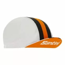 Cappellino Santini Bengal Bianco Nero Arancione -Vendite Biciclette MTB st 2s460cotbeng bi 006